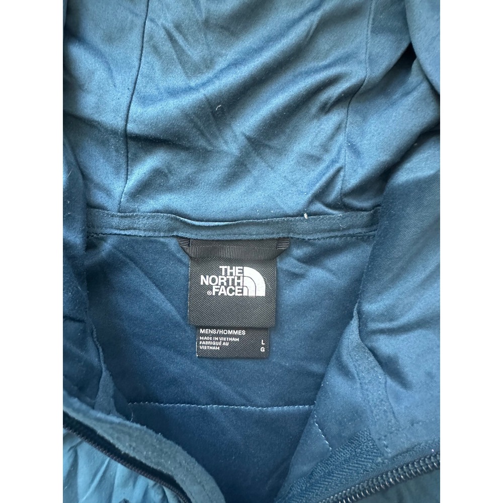 The North Face Mens Blue Quilted Lightweight Insulated Hooded Jacket Size Large - Picture 10 of 11